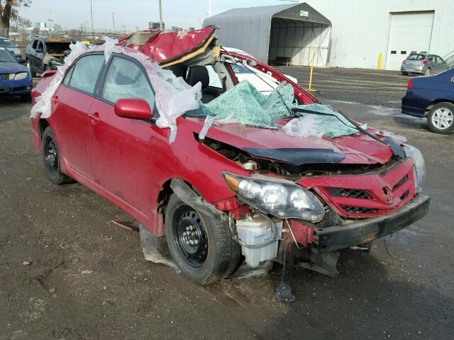 2T1BU4EE0BC557542 - 2011 TOYOTA COROLLA BA RED photo 1