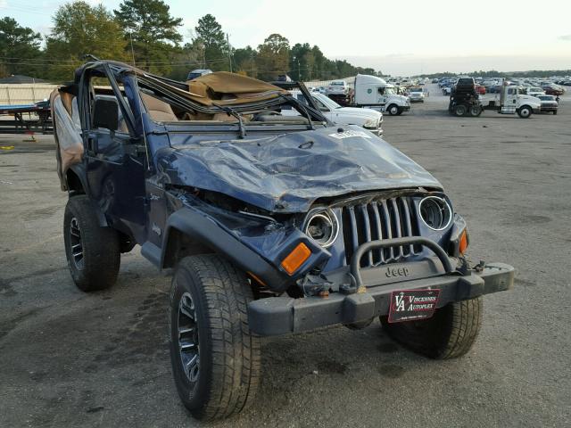 1J4FA49S12P724996 - 2002 JEEP WRANGLER / BLUE photo 1