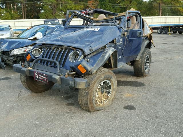 1J4FA49S12P724996 - 2002 JEEP WRANGLER / BLUE photo 2