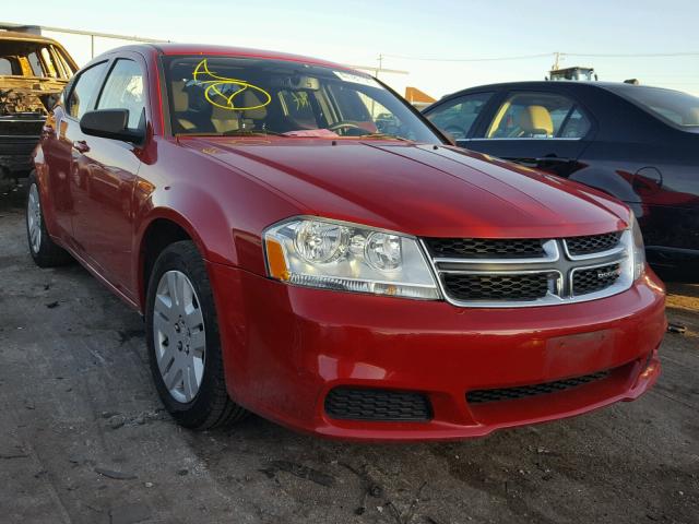 1C3CDZAB4DN543953 - 2013 DODGE AVENGER SE RED photo 1