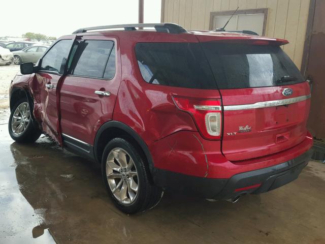 1FMHK7D89CGA60274 - 2012 FORD EXPLORER X RED photo 3