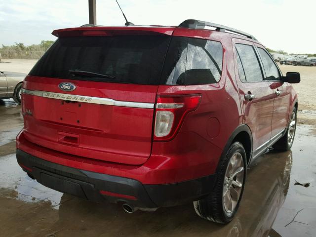 1FMHK7D89CGA60274 - 2012 FORD EXPLORER X RED photo 4