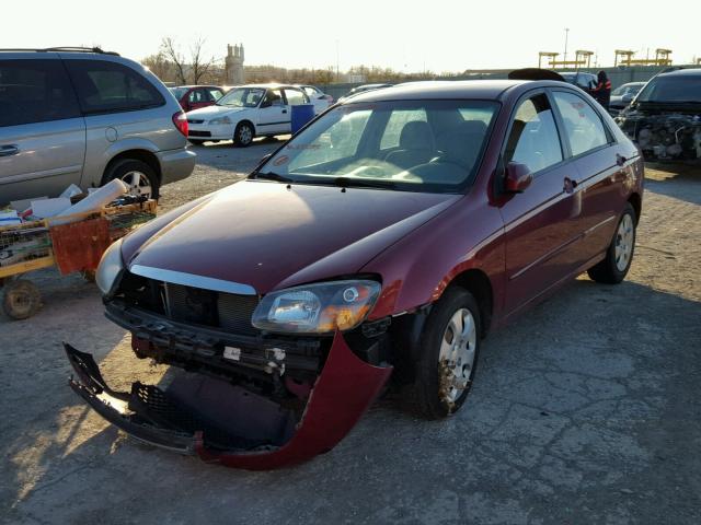 KNAFE221395633375 - 2009 KIA SPECTRA EX RED photo 2