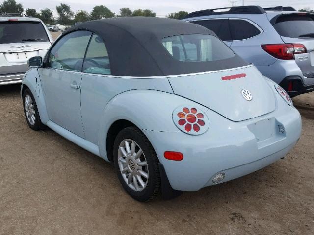 3VWCM31Y85M317940 - 2005 VOLKSWAGEN NEW BEETLE 蓝色 照片 3