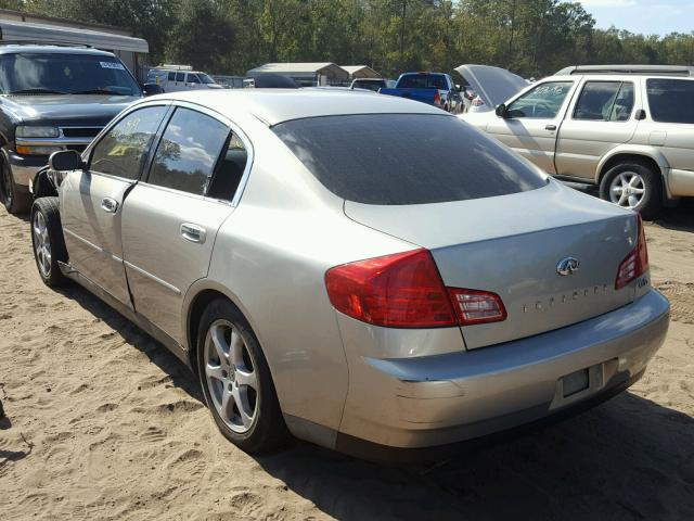 JNKCV51EX3M309427 - 2003 INFINITI G35 SILVER photo 3