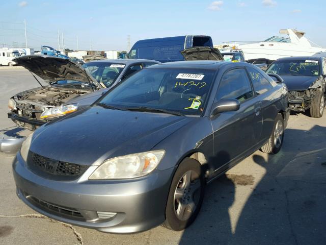 1HGEM22965L052189 - 2005 HONDA CIVIC EX GRAY photo 2