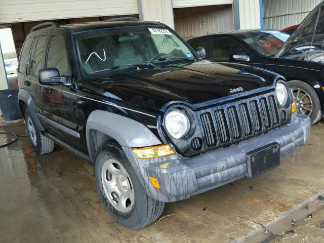 1J4GK48KX5W667727 - 2005 JEEP LIBERTY SP BLACK photo 1