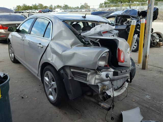 1G1ZH57B98F176759 - 2008 CHEVROLET MALIBU 1LT SILVER photo 3