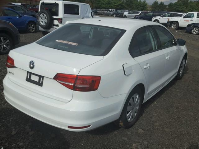 3VW2K7AJ0FM291265 - 2015 VOLKSWAGEN JETTA BASE WHITE photo 4