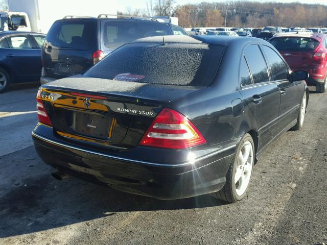 WDBRF40J95F706196 - 2005 MERCEDES-BENZ C 230K SPO BLACK photo 4