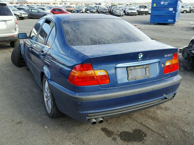 WBAEV53443KM31076 - 2003 BMW 330 I BLUE photo 3