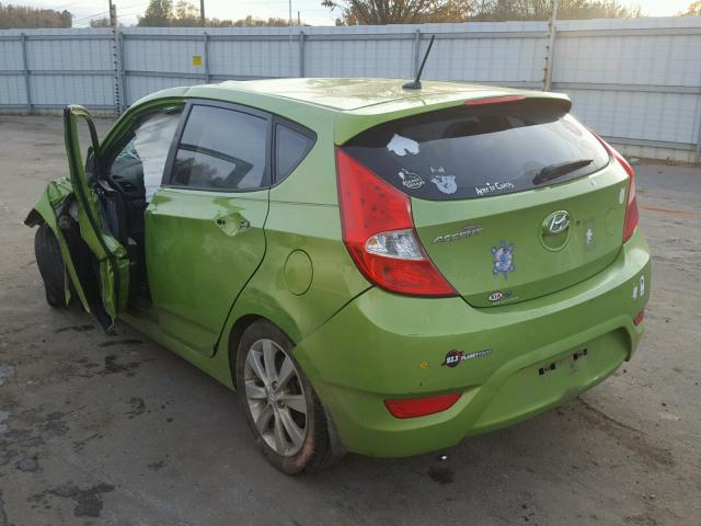 KMHCU5AE0DU067426 - 2013 HYUNDAI ACCENT GLS GREEN photo 3