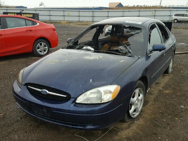 1FAFP55U02G109654 - 2002 FORD TAURUS SES BLUE photo 2