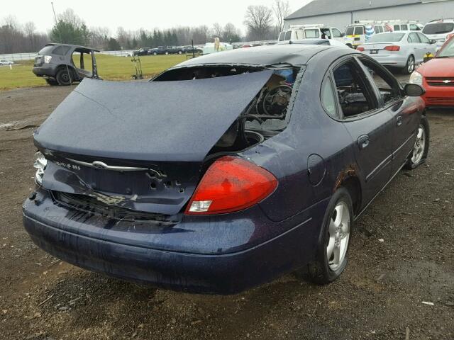 1FAFP55U02G109654 - 2002 FORD TAURUS SES BLUE photo 4