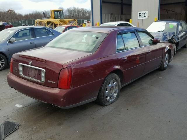 1G6KD54Y22U267598 - 2002 CADILLAC DEVILLE BURGUNDY photo 4