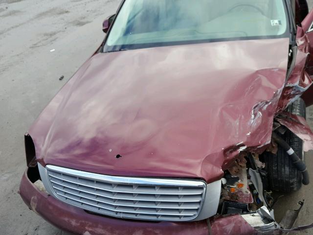 1G6KD54Y22U267598 - 2002 CADILLAC DEVILLE BURGUNDY photo 7