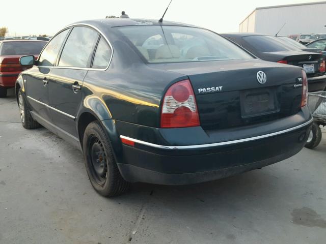 WVWSH63B82P060880 - 2002 VOLKSWAGEN PASSAT GLS GREEN photo 3