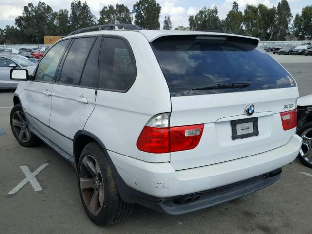 5UXFB53515LV16770 - 2005 BMW X5 4.4I WHITE photo 3