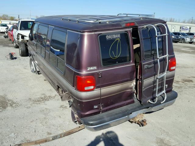 2B6HB21Y7TK117708 - 1996 DODGE RAM VAN B2 BURGUNDY photo 3