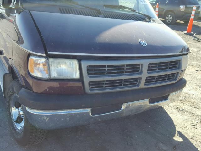 2B6HB21Y7TK117708 - 1996 DODGE RAM VAN B2 BURGUNDY photo 7