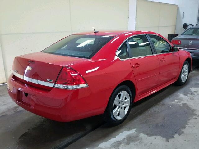 2G1WA5EK0B1215411 - 2011 CHEVROLET IMPALA LS RED photo 4