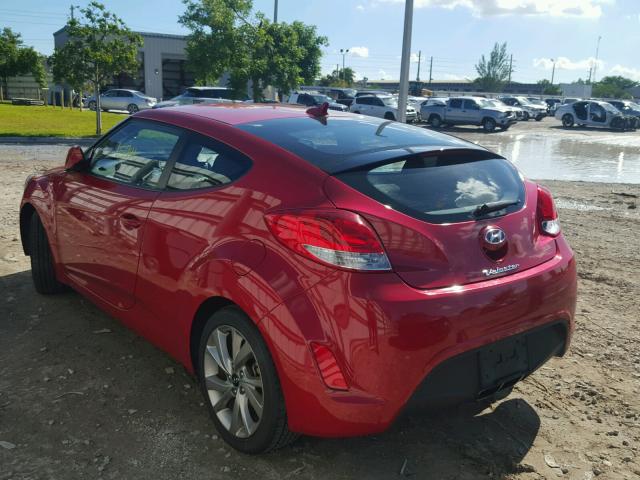 KMHTC6AD9HU309653 - 2017 HYUNDAI VELOSTER B RED photo 3