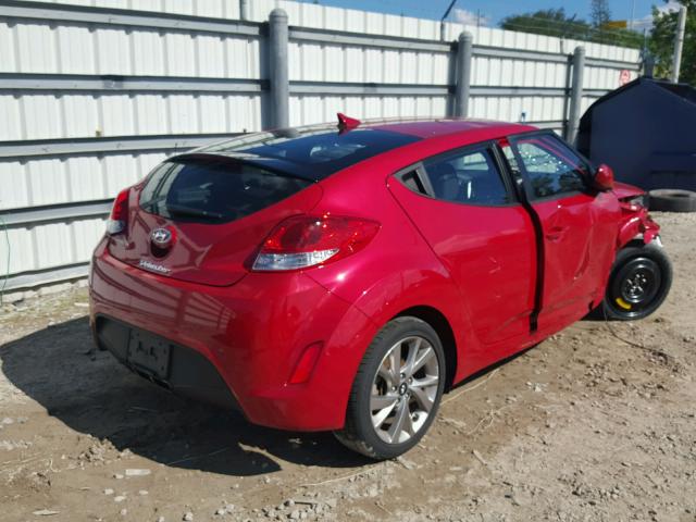 KMHTC6AD9HU309653 - 2017 HYUNDAI VELOSTER B RED photo 4