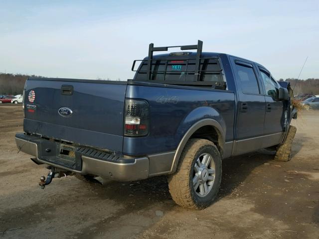 1FTPW145X4KD14225 - 2004 FORD F150 SUPER BLUE photo 4