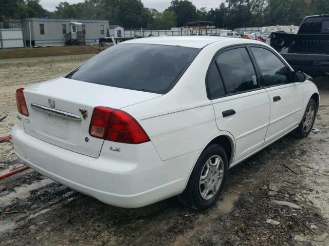 2HGES16551H514269 - 2001 HONDA CIVIC LX WHITE photo 4