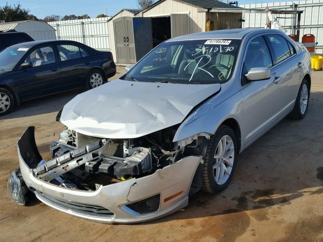 3FAHP0JG0AR298227 - 2010 FORD FUSION SEL SILVER photo 2