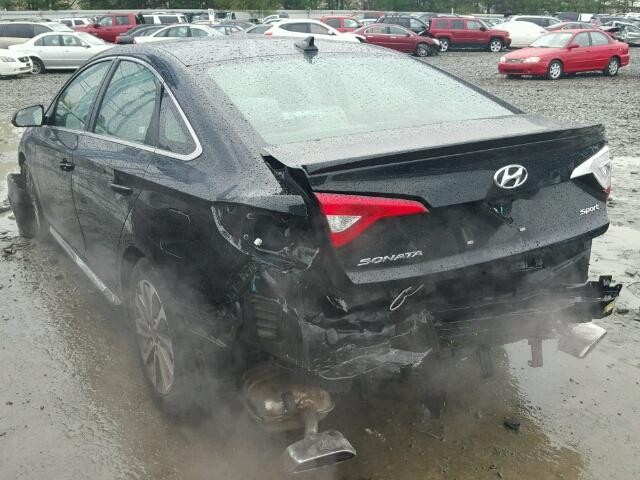 5NPE34AF8FH067772 - 2015 HYUNDAI SONATA SPO BLACK photo 3