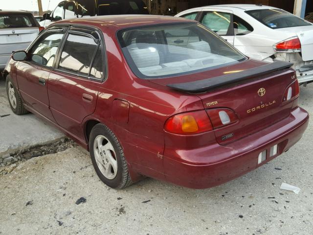 2T1BR18E6YC292100 - 2000 TOYOTA COROLLA VE RED photo 3