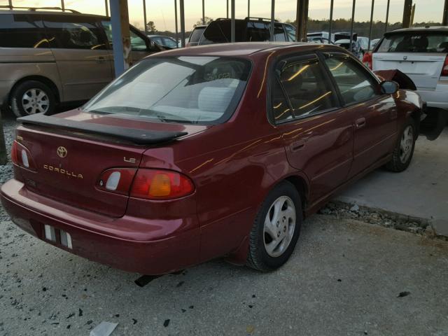 2T1BR18E6YC292100 - 2000 TOYOTA COROLLA VE RED photo 4