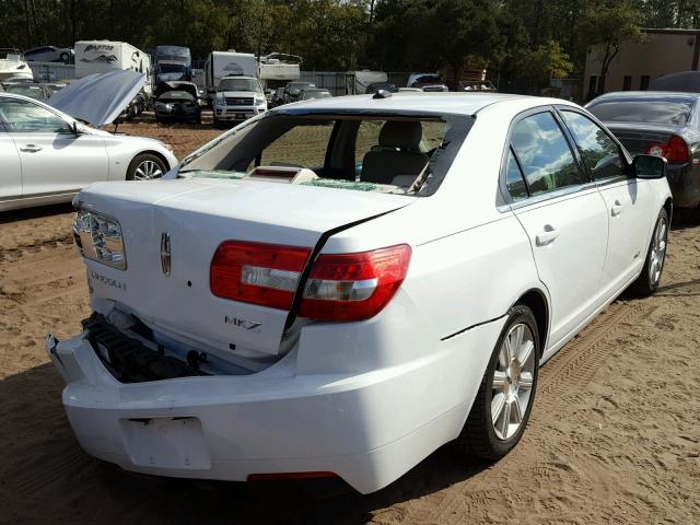 3LNHM26T17R668738 - 2007 LINCOLN MKZ WHITE photo 4