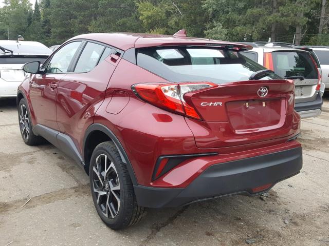 NMTKHMBX9JR019923 - 2018 TOYOTA C-HR XLE RED photo 3