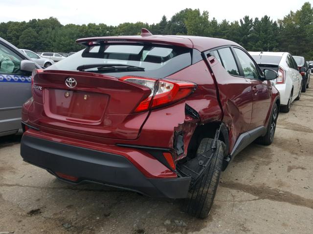 NMTKHMBX9JR019923 - 2018 TOYOTA C-HR XLE RED photo 4