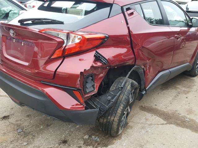 NMTKHMBX9JR019923 - 2018 TOYOTA C-HR XLE RED photo 9