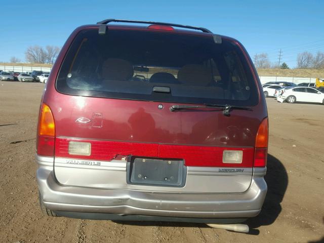 4M2DV11W7SDJ06544 - 1995 MERCURY VILLAGER RED photo 9