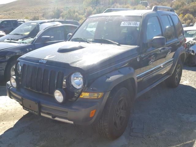 1J4GL38K95W566492 - 2005 JEEP LIBERTY RE BLACK photo 2