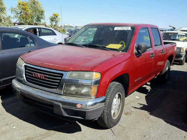 1GTCS136558151258 - 2005 GMC CANYON RED photo 2