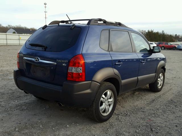 KM8JN12D66U441706 - 2006 HYUNDAI TUCSON GLS BLUE photo 4