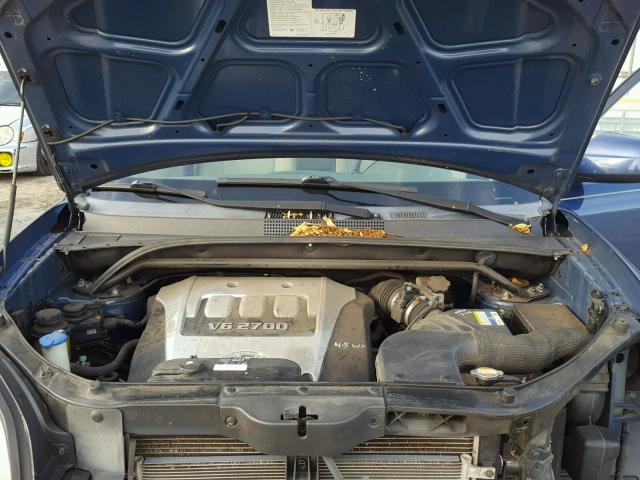 KM8JN12D66U441706 - 2006 HYUNDAI TUCSON GLS BLUE photo 7