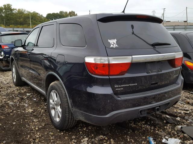 1D4RE2GG7BC624308 - 2011 DODGE DURANGO EX CHARCOAL photo 3