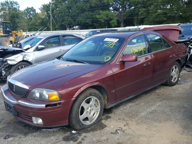 1LNHM86S81Y682588 - 2001 LINCOLN LS BURGUNDY photo 2