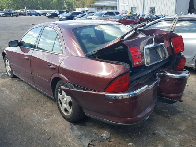 1LNHM86S81Y682588 - 2001 LINCOLN LS BURGUNDY photo 3