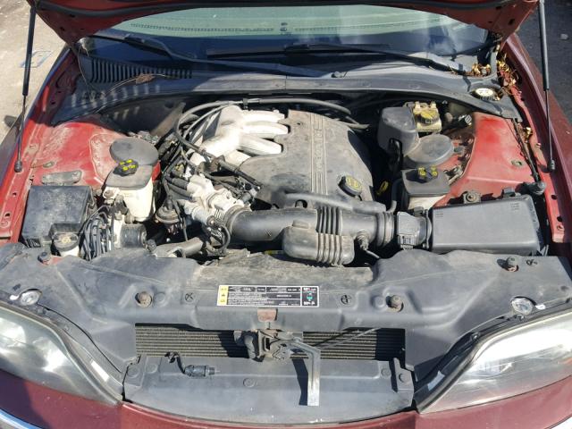 1LNHM86S81Y682588 - 2001 LINCOLN LS BURGUNDY photo 7