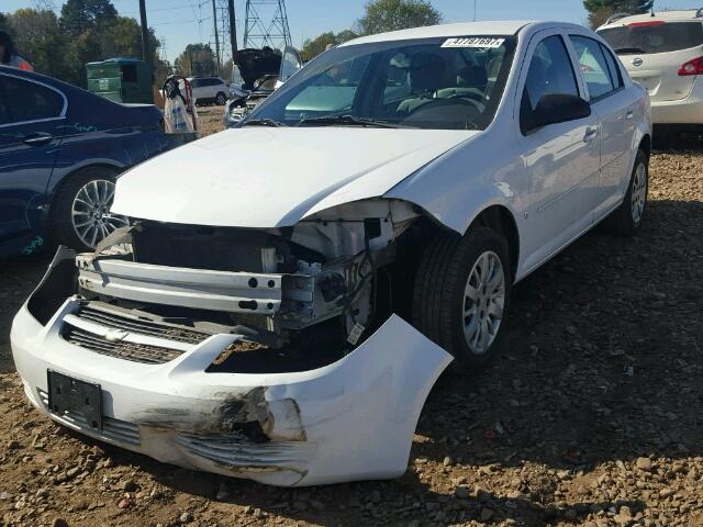 1G1AS58H097125454 - 2009 CHEVROLET COBALT LS WHITE photo 2