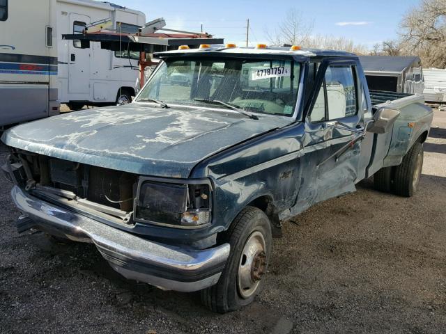 1FTJX35GXRKA89455 - 1994 FORD F350 BLUE photo 2