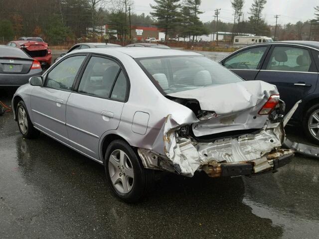 2HGES26764H609967 - 2004 HONDA CIVIC EX SILVER photo 3