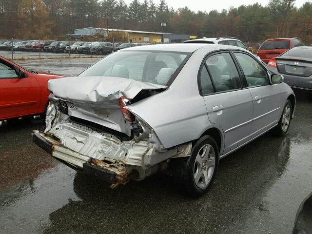 2HGES26764H609967 - 2004 HONDA CIVIC EX SILVER photo 4